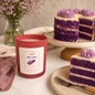 ube cake candle