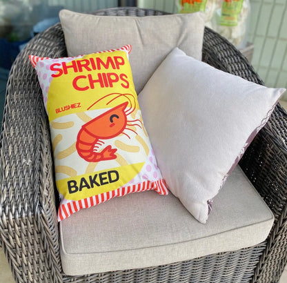 shrimp chips decorative pillow