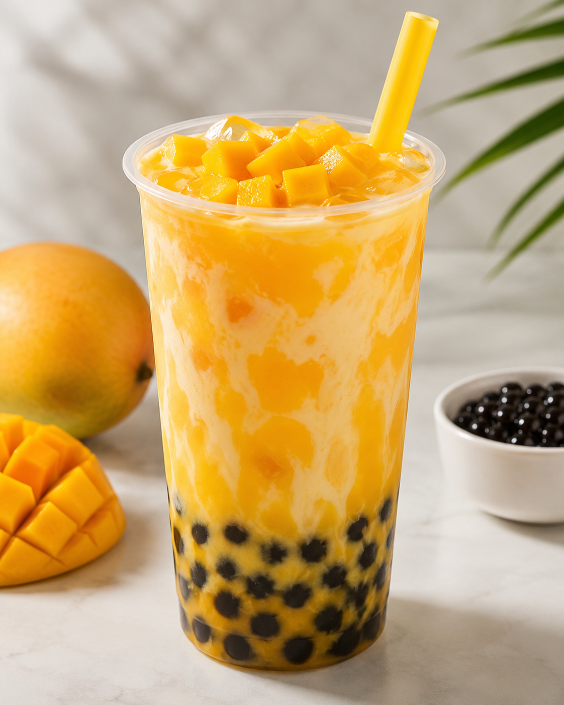 mango boba candle