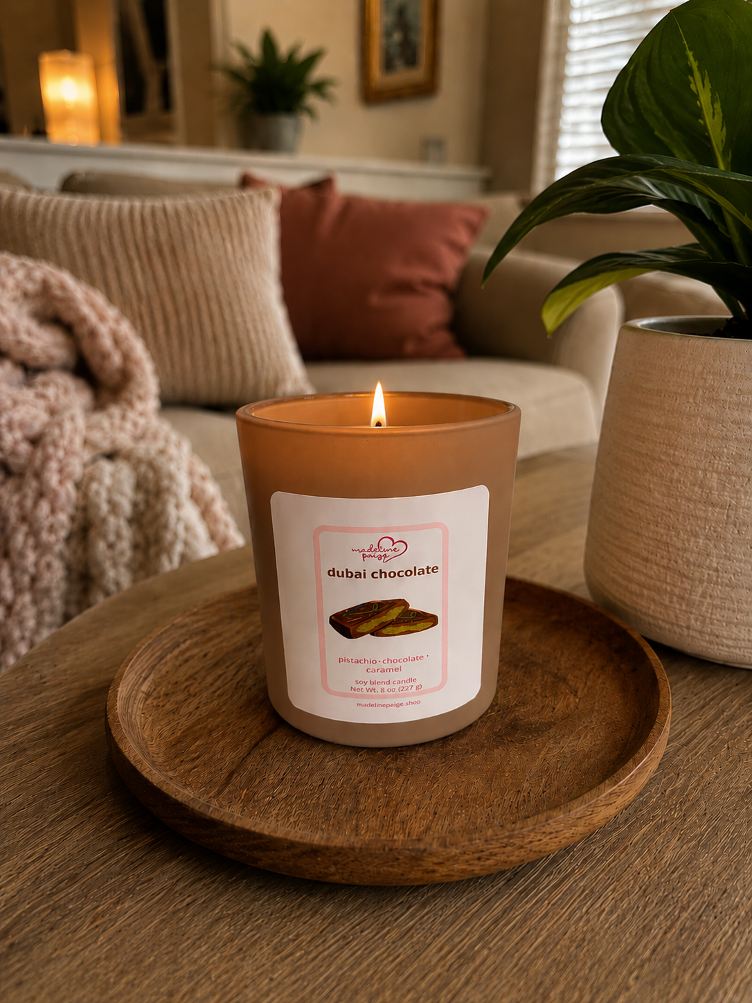 Dubai Chocolate Candle